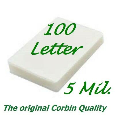 100 Letter Laminating Pouches Laminator Sheets 9 X 11-1/2 5 Mil Scotch Quality