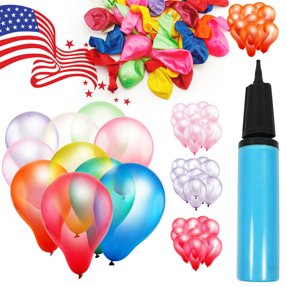 12" Premium Latex Balloon 100pcs All Color Birthday Wedding Party Decoration Usa