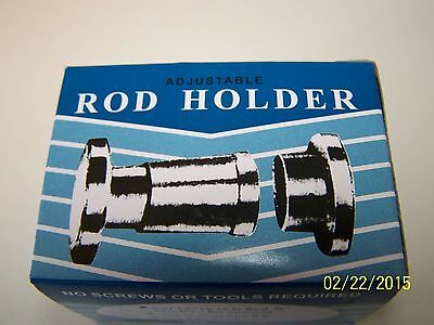 Adjustable Shower Curtain Rod Holder - Fits 15/16" & 1" Od - No Screws Needed
