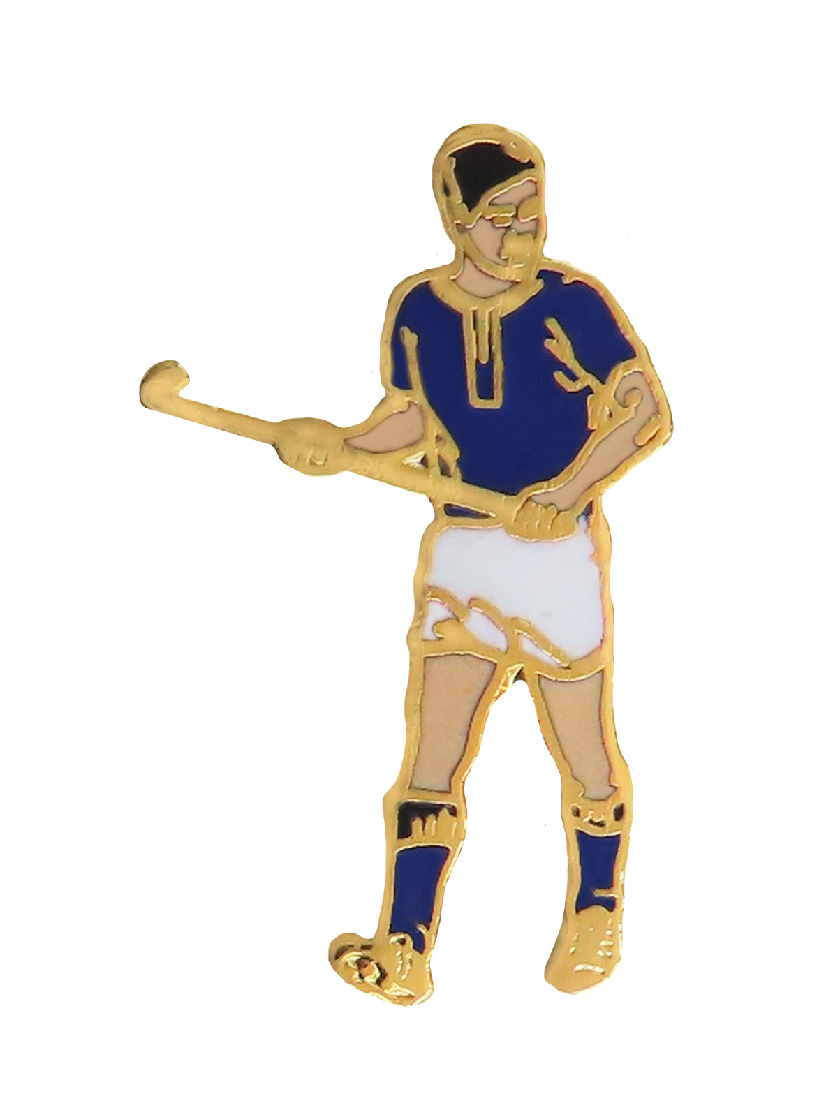 Field Hockey Man Pin Badge