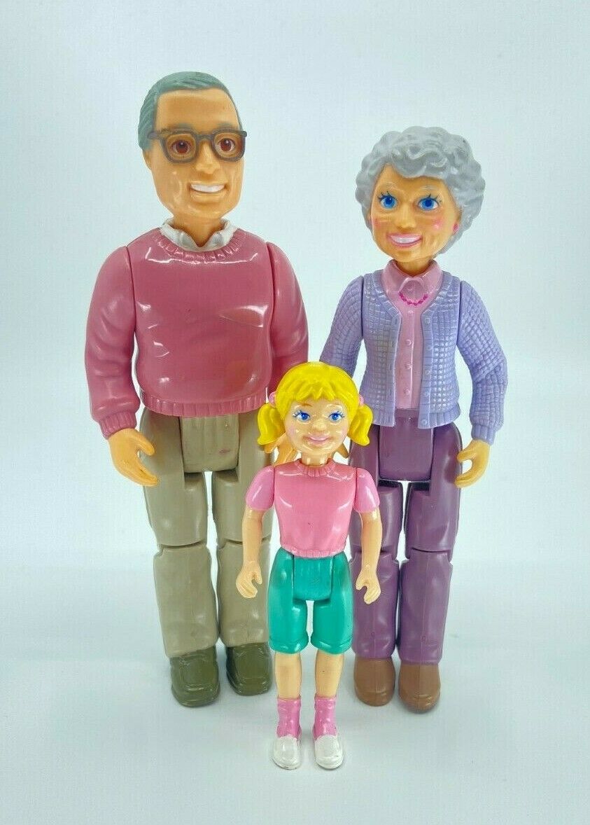 Vtg Hasbro Loving Family Grandma & Grandpa Set For The Loving Family + 1
