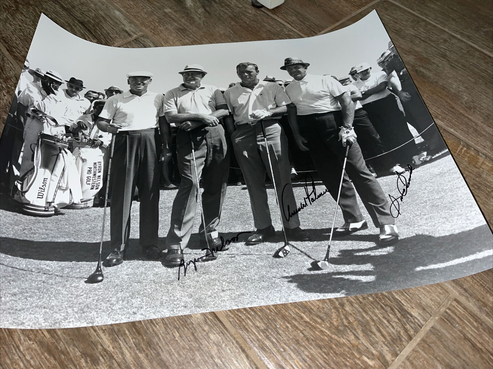 Arnold Palmer And Sam Snead And Byron Nelson Signed 16x20 Photo