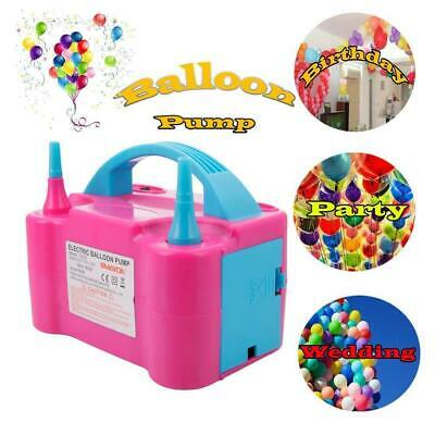 Portable Double High Speed Electric Balloon Air Pump Inflator 110v Blower Party