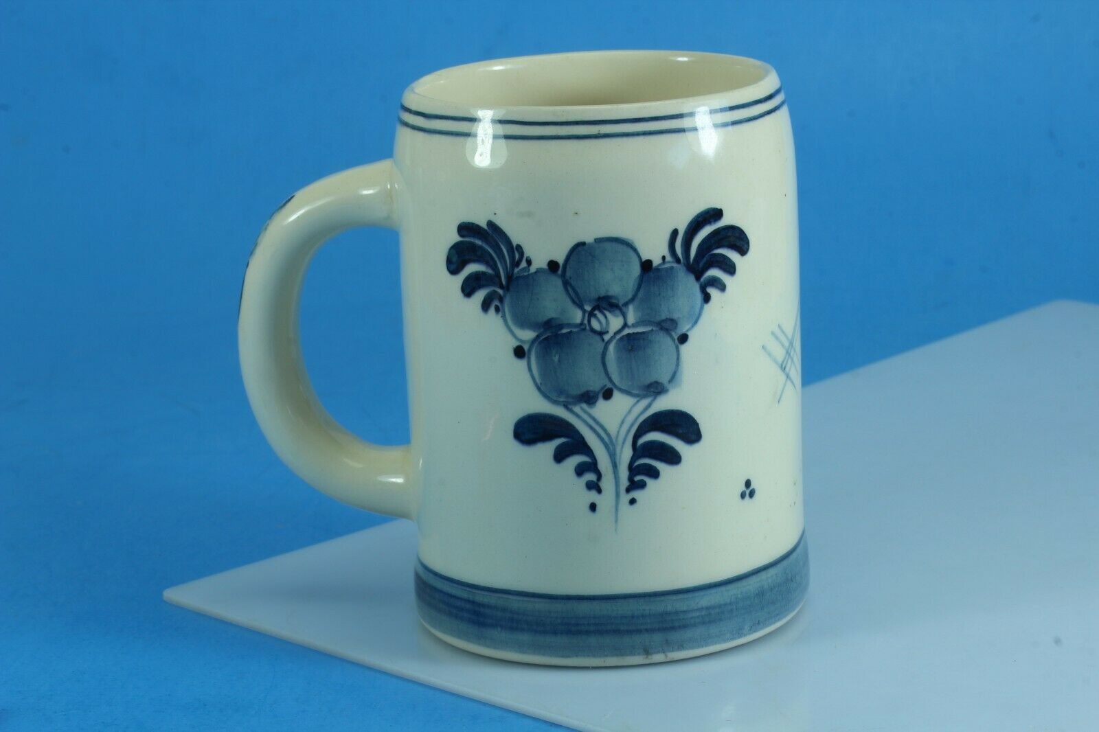 Hand Painted Delft Holland U.s.a. Signed Coffee Mug, Cup.