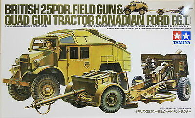 Tamiya 35044 1/35 Model Kit British Army 25 Pounder Pdr Field & Quad Gun Tractor