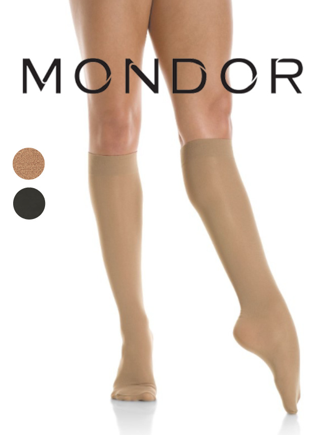 Mondor Durable Semi-opaque Classic Knee High Figure Skating Tights 2 Colors