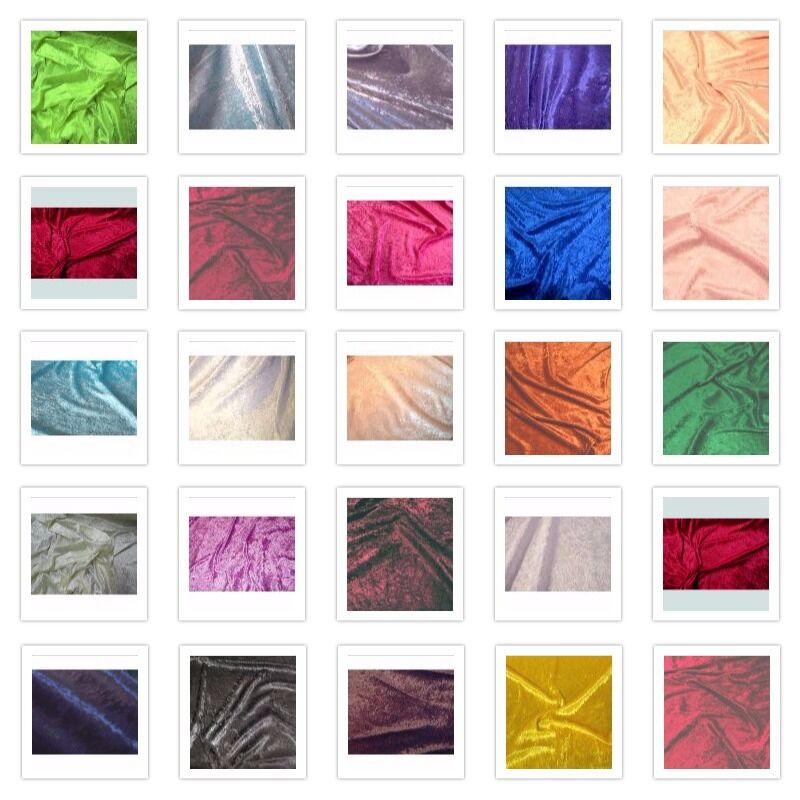 41 Colors Available Velvet Panne Crushed Backdrop Velour Stretch Fabric Bty