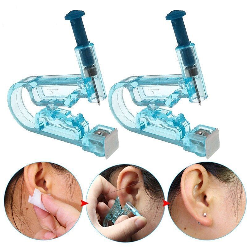 Piercing Gun-safety Sterile Disposable Stainless + Steel Metal Stud Earring 2pcs