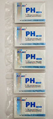 5 Packs, 400 Strips Of 1-14 Ph Test Indicator Paper Lab Water Soil Body Aquarium