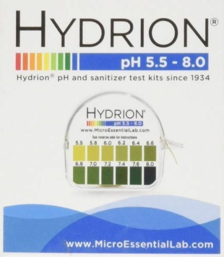 Micro Essential Lab Hydrion #067 Body Acid Ph Test Tape Roll & Dispenser 5.5-8